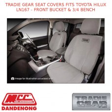 TRADIE GEAR SEAT COVERS FITS TOYOTA HILUX LN167 - FRONT BUCKET & 3/4 BENCH